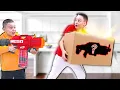 Download Lagu Roman and Max play the Mystery Box of Nerf Game