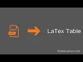 How to Convert HTML table code to LaTex table online