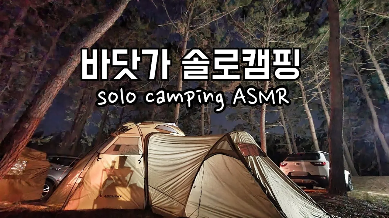 아직 안가보셨어요?/가성비 바닷가 캠핑장 솔로캠핑/2단반합 갈비찜밥/국물떡볶이 먹방/camping ASMR サムネイル