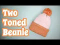 Two Toned Knitting Machine Beanie QUICK EASY Project For Beginners