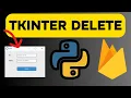 Realtime Database Tkinter GUI APP Delete Data - Firebase with Python Lesson 12