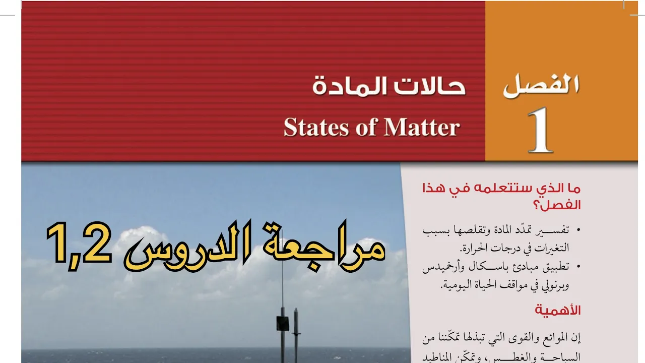 مراجعة فيزياء ثالث ثانوي ( الفصل الاول ١ ) 1445