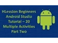 Beginners Android Studio Tutorial - 20 Multiple Activities Part Two