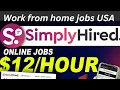 HOW To APPLY FOR JOB ON USA SimplyHired Jobs Best Work From Home Jobs For Students In USA