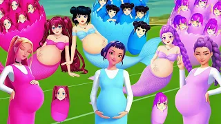 K-POP DEMON HUNTERS GIVING BIRTH TO 1,000 BABIES A COMPILATION 💖💜💙 SAKURA School Simulator 