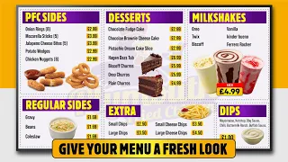 Upgrade Your Restaurant Menu Today Professional Digital Menu Board Animated Menu Design
