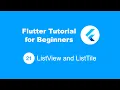 Flutter Tutorial for Beginners 21 ListView and ListTile