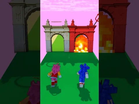 Amy vs Sonic in an Angel - Devil Runway Challenge