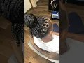 Medium knotless braids on shaved sides and undercut