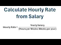 How to Calculate Hourly Rate from Salary
