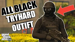 ALL BLACK Black Joggers Tryhard Outfit - GTA V Online
