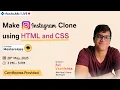Make Instagram Clone Using HTML CSS HTML CSS workshop Project building workshop