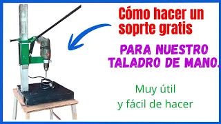 👍 Cómo hacer un soporte o columna para nuestro taladro de mano. ✅ GRATIS, útil y muy fácil de hacer