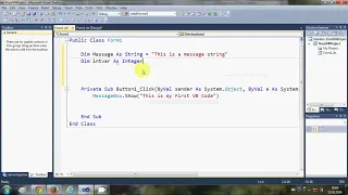 Visual Basic NET Tutorial 2 Variable Declaration in Visual Basic