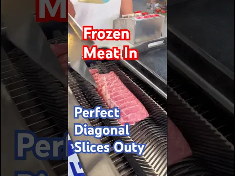 Industrial Diagonal Meat Slicer – From Whole Block to Perfect Strips in Seconds #meatslicer