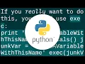 Is it possible to dynamically create local variables in Python