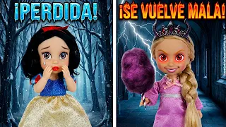 ¡BLANQUITA se PIERDE en la nieve y RAPUNZEL se vuelve MALA! ❄️😈  Aventuras de la Pandilla Junior