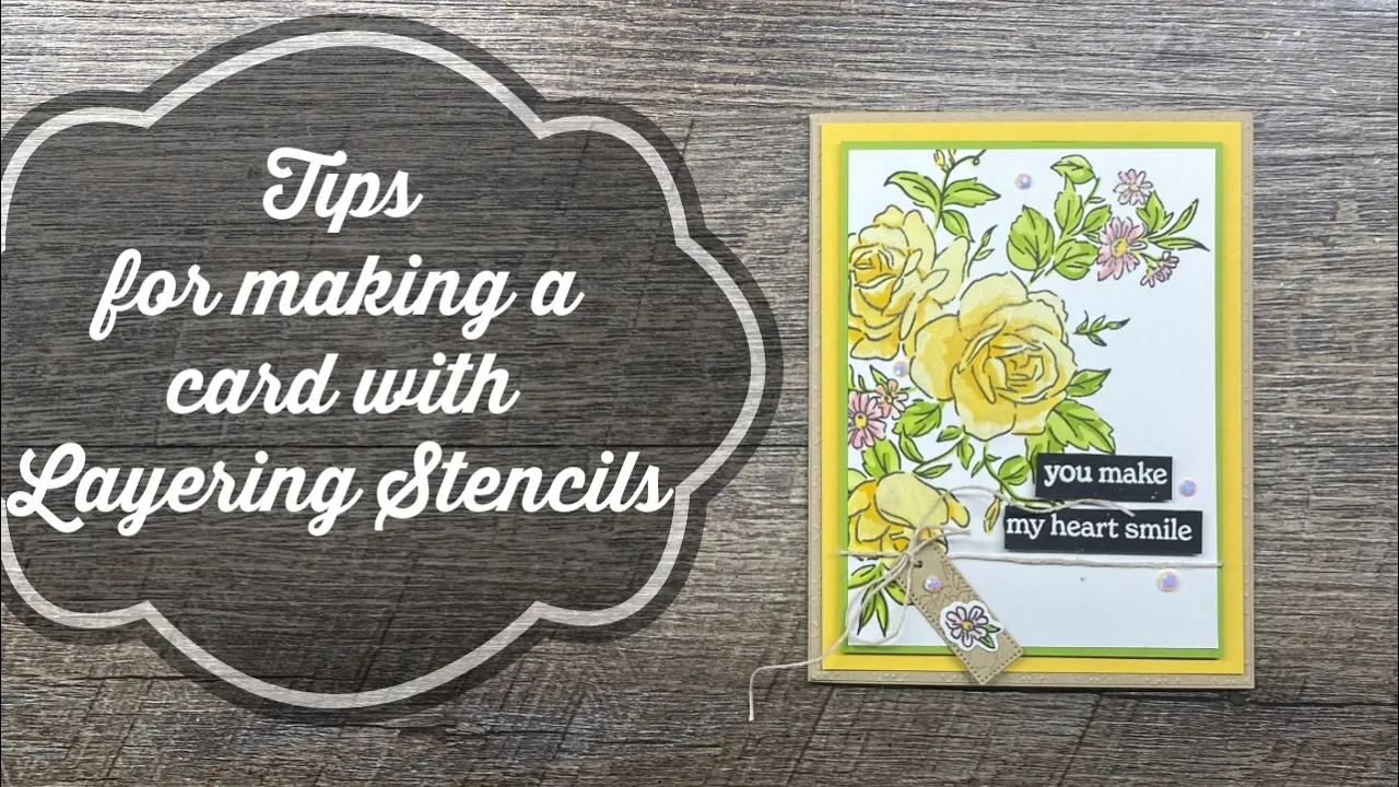 Create a card with Layering Stencils and your Stamp Positioner