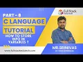 How To Store Info In Variables Part-8 C Language By Srinivas Full Stack Edutech