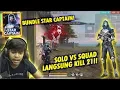 SOLO VS SQUAD PAKE BUNDLE STAR CAPTAIN LANGSUNG DAPAT 21 KILL!! - FREE FIRE BATTLEGROUND
