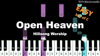 hillsong worship open heaven river wild key of c easy piano cover tutorial