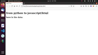 Send a Python dictionary to JavaScript HTML with simple JSON