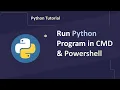 Python Tutorial for Beginners in Hindi How to Run Python Program in Command Prompt and Powershell