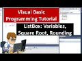 Visual Basic ListView Variables SquareRoot Rounding and Type Conversion