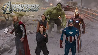 جميع ابطال العالم يتحدوا معا لانقاذ الارض من مخلوقات ضخمه ملخص فيلم The Avengers 