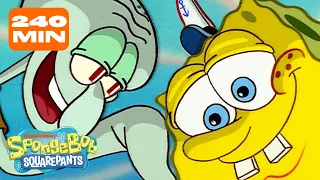 SpongeBob & Squidward's BEST Moments in Bikini Bottom 🧽🦑 | 4 Hours | SpongeBob
