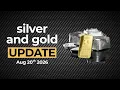 Silver Gold Price UPDATE - August 20th 2026