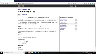 PYTHON Increasing Array Algorithm - CSES Introductory Problems