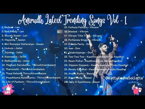 Download MP3 Anirudh Hits Tamil Songs | Anirudh Hits | Anirudh Latest Trending Songs Vol - 1 #trending #anirudh