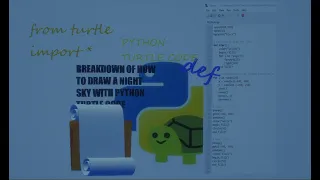 Python turtle code - a breakdown of how to draw a night sky