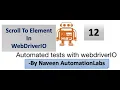 Scroll To Element - scrollIntoView in WebDriverIO