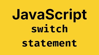 JavaScript switch Statement Explained for Beginners - JavaScript Course 2026