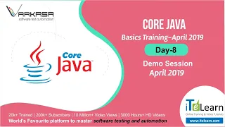 Core Java Basics Training Day 8 - April 2019