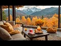 Download Lagu Autumn Cozy Terrace with Falling Leaves, Birdsong and Relaxing Nature Sounds in Fall Ambience