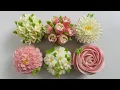 Buttercream Floral Cupcake Decorating in pink white