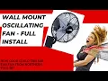 Wall mounted oscillating fan - full install - how good is it? #northerntool #shopfan