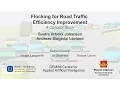 Flocking for Road Traffic Efficiency Improvement - A Concept Study