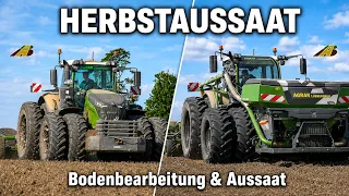 Ausbildung zum Landwirt 12 m Scheibenegge & Aussaat Fendt Traktoren mit Zwillingsbereifung - farming