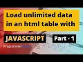 Load unlimited data in table with JavaScript And PHP Big data project ProgrammerRimon