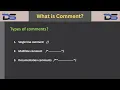 Comments in JAVA Types of Comments in JAVA Single Line Comment - Multiline Comment in JAVA