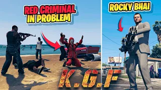 SHORT MOVIE RED CRIMINAL IN PROBLEM😡 KGF ENTRY GTA 5