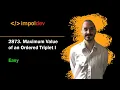 Maximum Value of an Ordered Triplet I LeetCode 2873 - Python