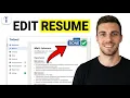 How to Edit Resume in Indeed 2026 Update Resume Quickly