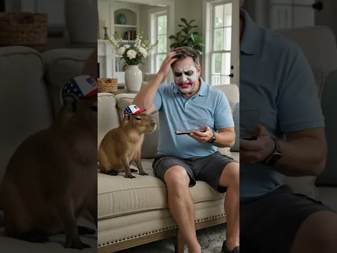 Capybara Gets Blamed for Dad’s Makeup, But Ends Up Getting Rewarded! 😱🦫