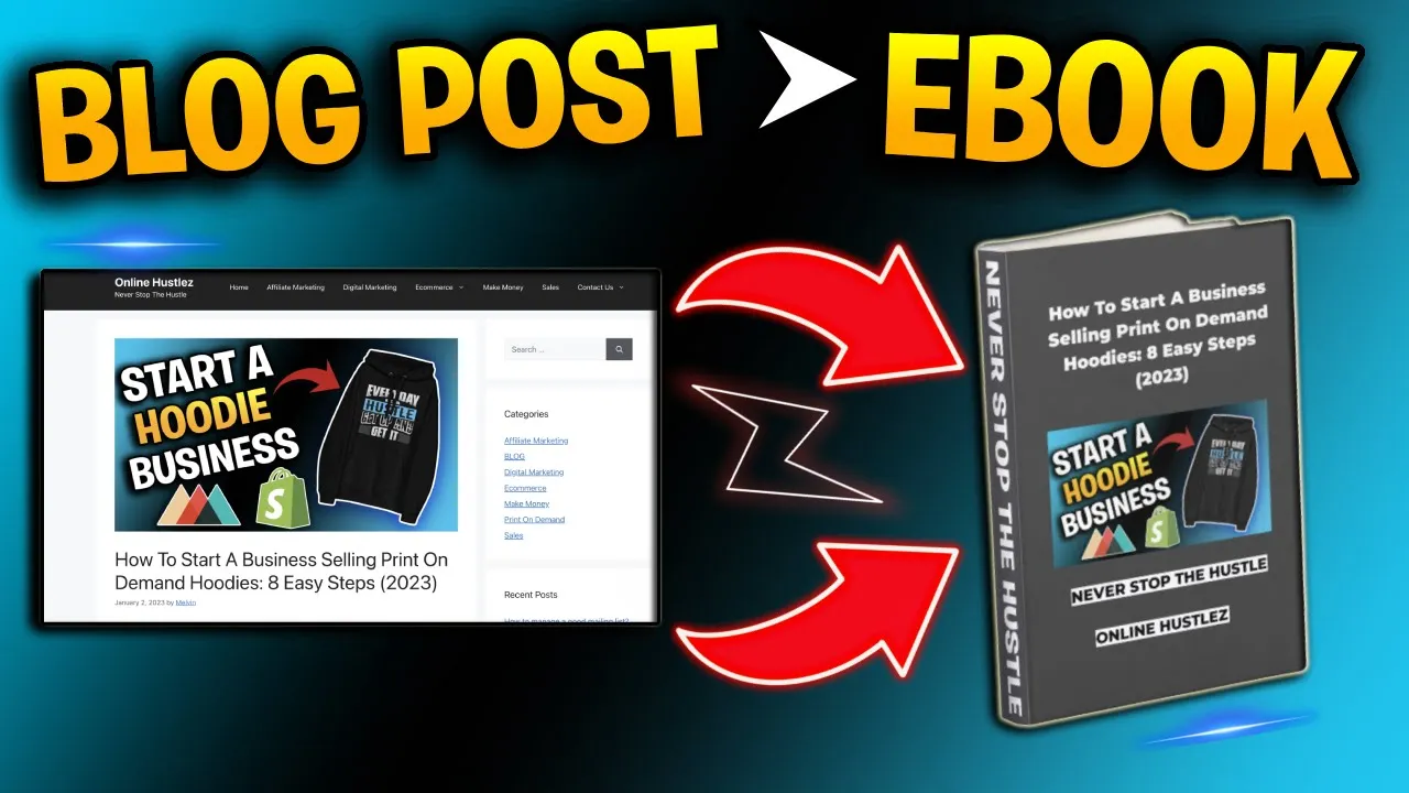 How To Convert A Blog Post Into An Ebook | + Make Money With Affiliate Marketing