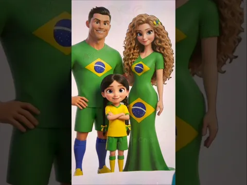 Frozen Elsa + Brazil Family😱 #shorts #digitalart